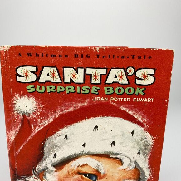 VTG 1966 Santa’s Surprise Book Whitman BIG Tell-a-Tale Joan Potter Elwart HC - Picture 4 of 12